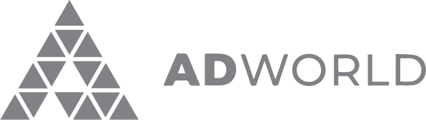 AdWorld logo in gray